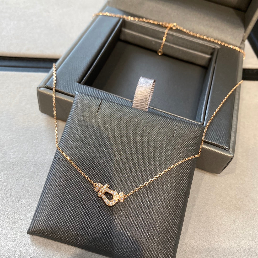 [Together Jewelry]FORCE 10 DIAMOND PINK GOLD NECKLACE MINI MODEL