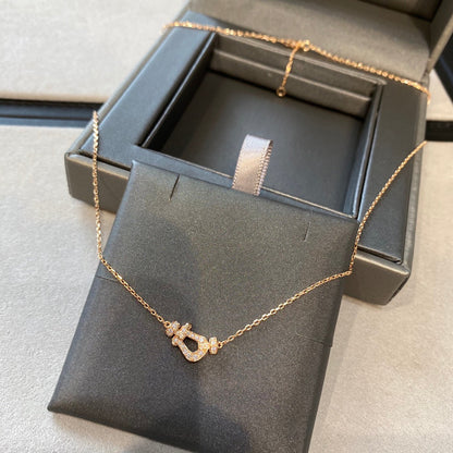 [Together Jewelry]FORCE 10 DIAMOND PINK GOLD NECKLACE MINI MODEL
