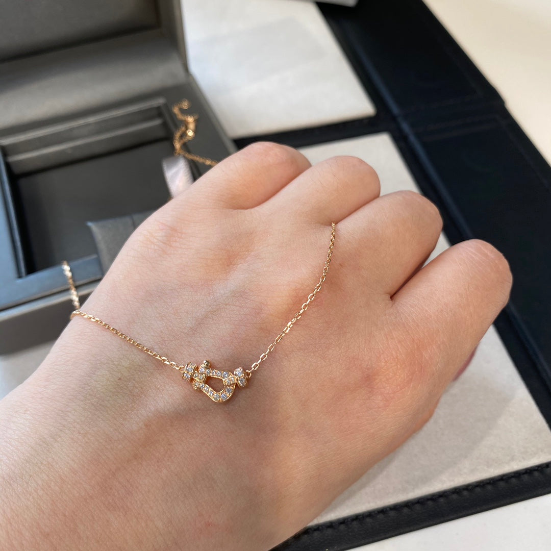 [Together Jewelry]FORCE 10 DIAMOND PINK GOLD NECKLACE MINI MODEL