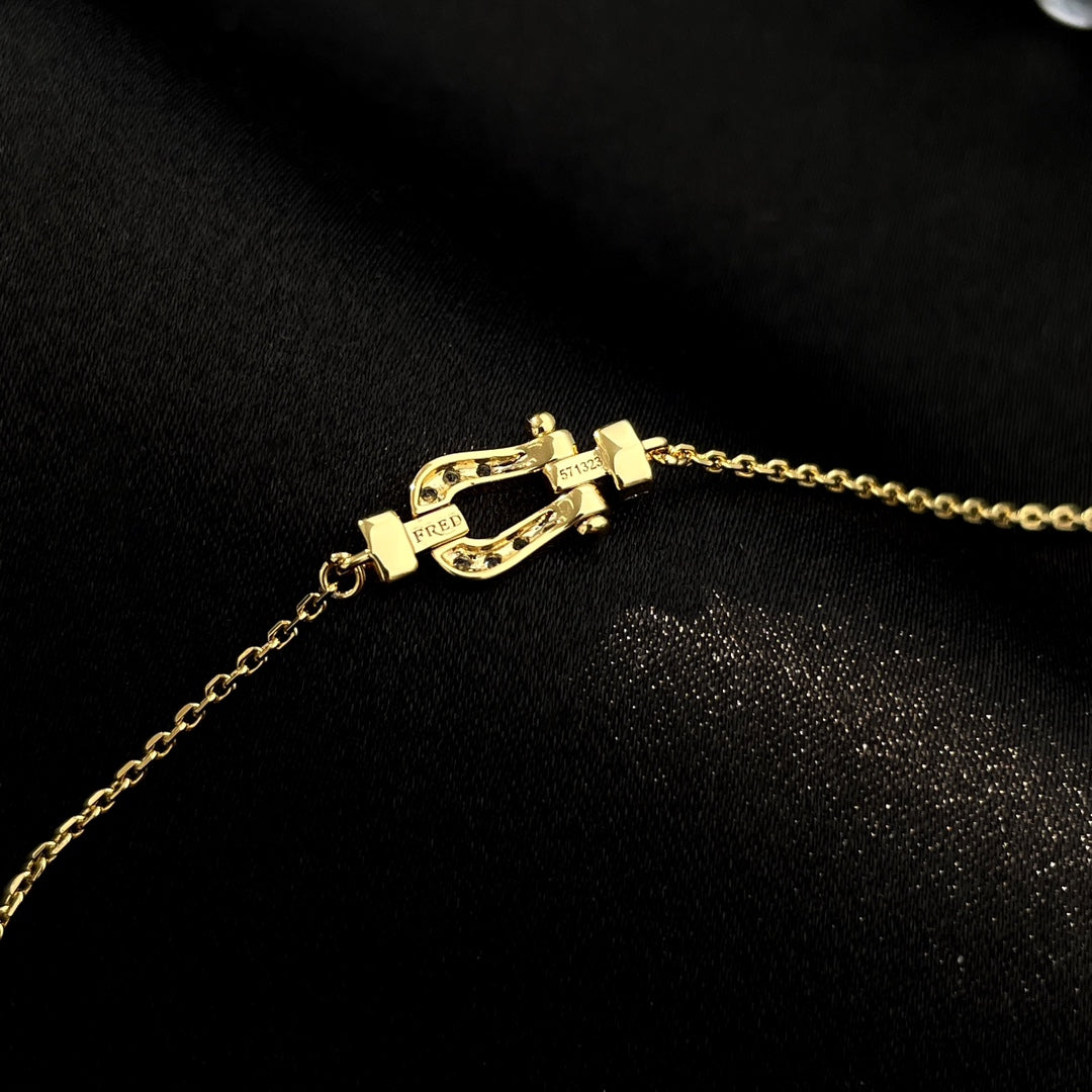[Together Jewelry]FORCE 10 FULL DIAMOND BUCKLE CHAIN LINK MINI MODEL