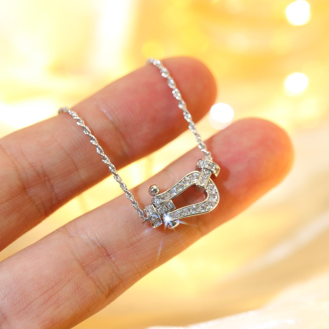 [Together Jewelry]FORCE 10 DIAMOND SILVER NECKLACE MINI MODEL