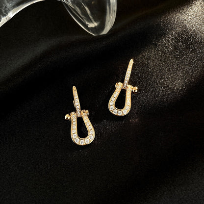 [Together Jewelry]FORCE 10 FULL DIAMOND DROP EARRINGS MEDIUM MODEL