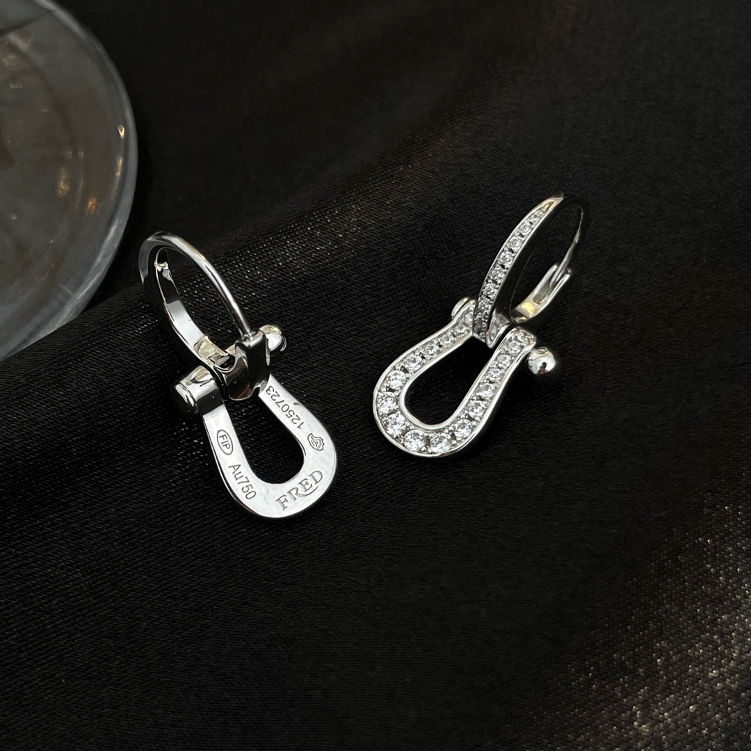 [Together Jewelry]FORCE 10 FULL DIAMOND DROP EARRINGS MEDIUM MODEL