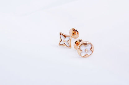 [Together Jewelry]STAR AND SUN PINK GOLD MOP STUD EARRINGS