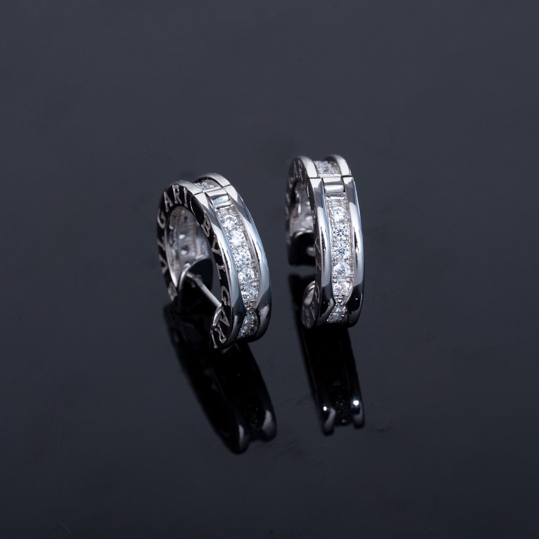 [Together Jewelry]ZERO 1 MINI SILVER DIAMOND EARRINGS