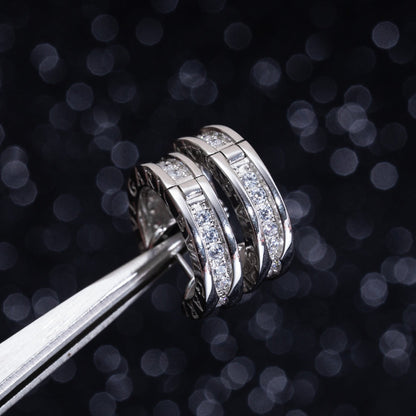 [Together Jewelry]ZERO 1 MINI SILVER DIAMOND EARRINGS