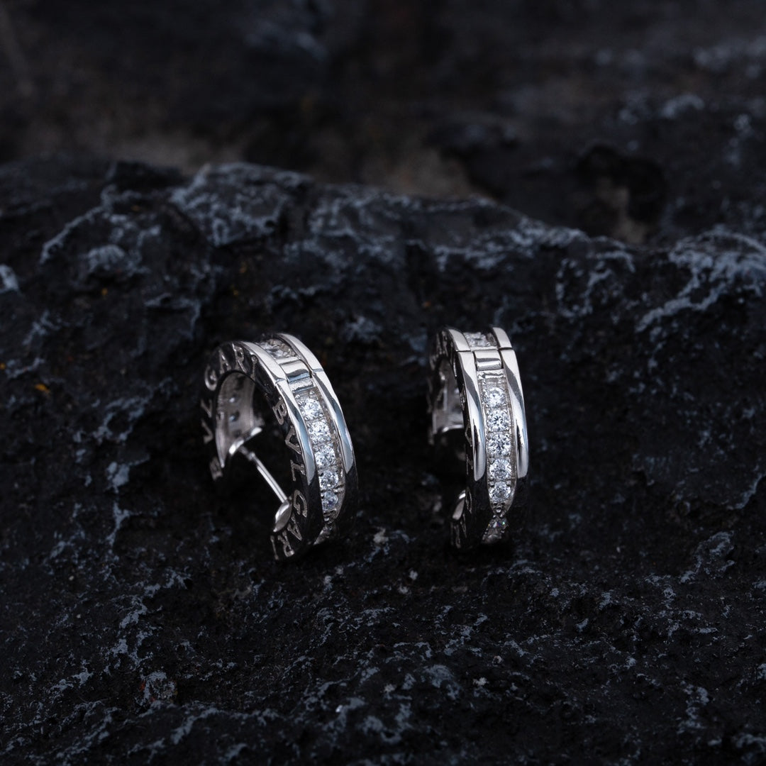 [Together Jewelry]ZERO 1 MINI SILVER DIAMOND EARRINGS