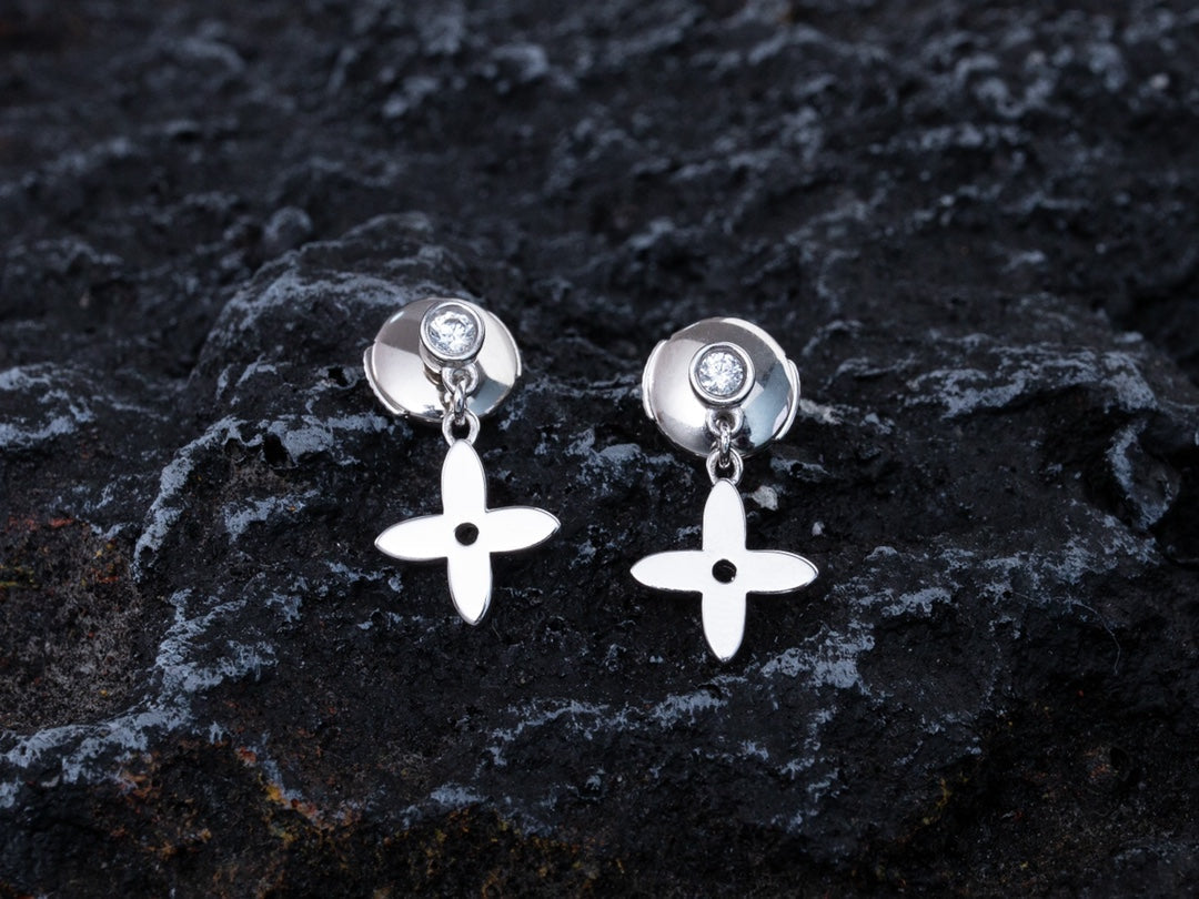 [Together Jewelry]VIDYLLE SILVER DIAMOND MINI DROP EARRINGS