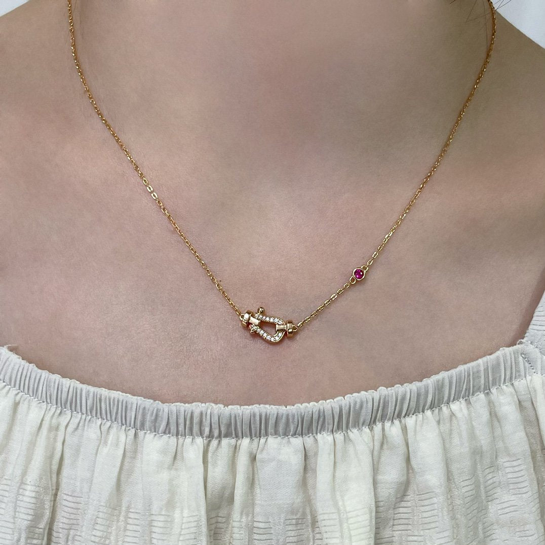 [Together Jewelry]FORCE 10 DIAMOND PINK GOLD NECKLACE