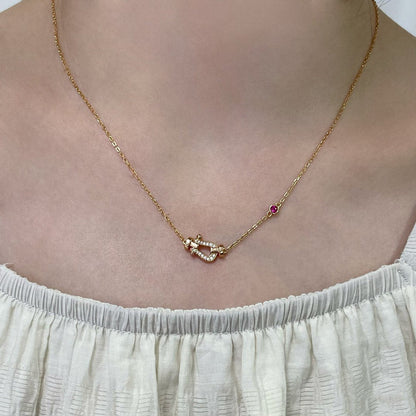 [Together Jewelry]FORCE 10 DIAMOND PINK GOLD NECKLACE