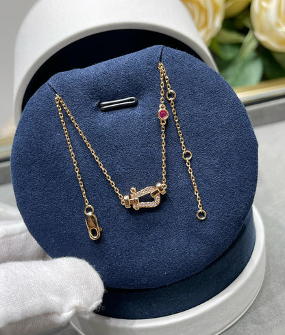 [Together Jewelry]FORCE 10 DIAMOND PINK GOLD NECKLACE