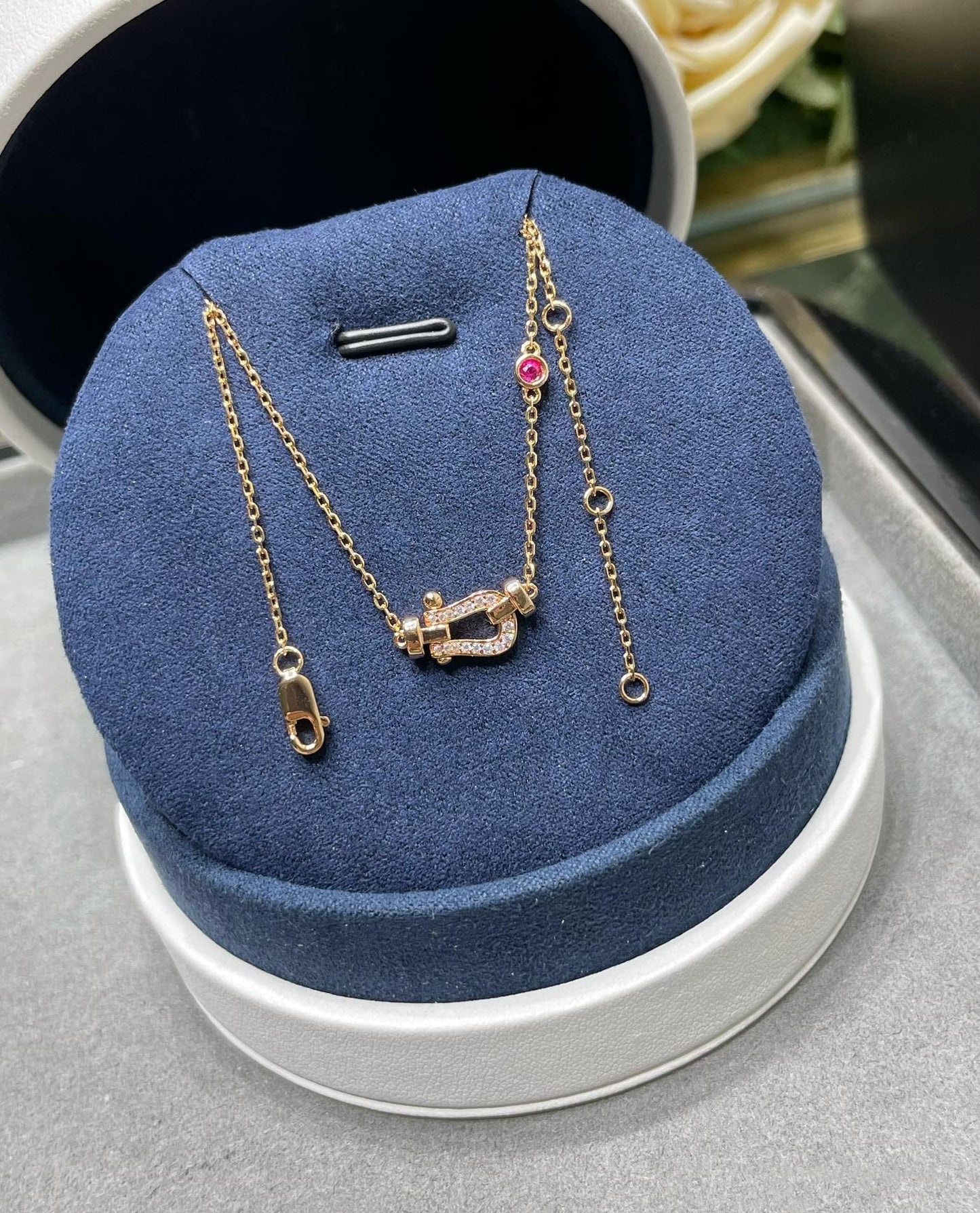 [Together Jewelry]FORCE 10 DIAMOND PINK GOLD NECKLACE