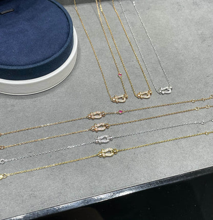 [Together Jewelry]FORCE 10 DIAMOND PINK GOLD NECKLACE