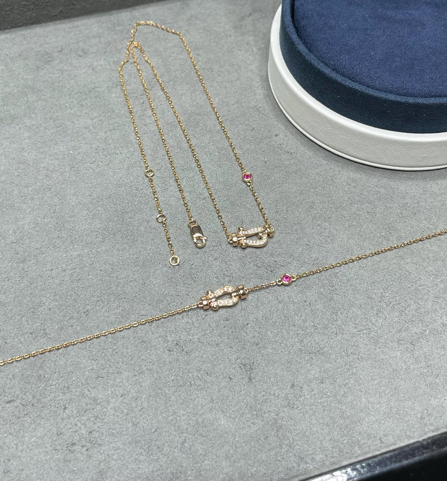 [Together Jewelry]FORCE 10 DIAMOND PINK GOLD NECKLACE