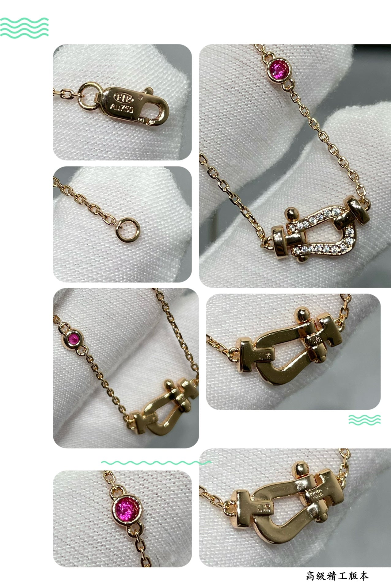 [Together Jewelry]FORCE 10 DIAMOND PINK GOLD NECKLACE