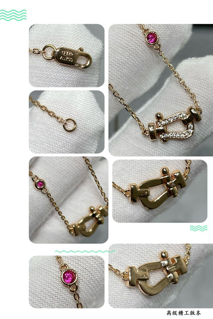 [Together Jewelry]FORCE 10 DIAMOND PINK GOLD NECKLACE
