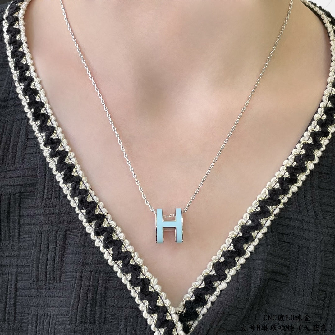 [Together Jewelry]POP H SKY BLUE NECKLACE