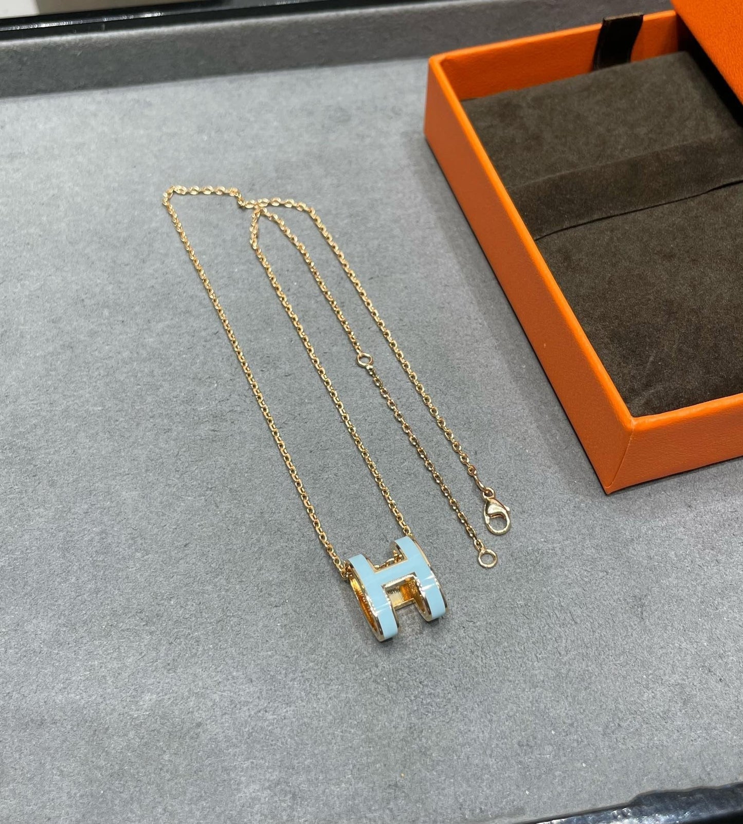 [Together Jewelry]POP H SKY BLUE NECKLACE
