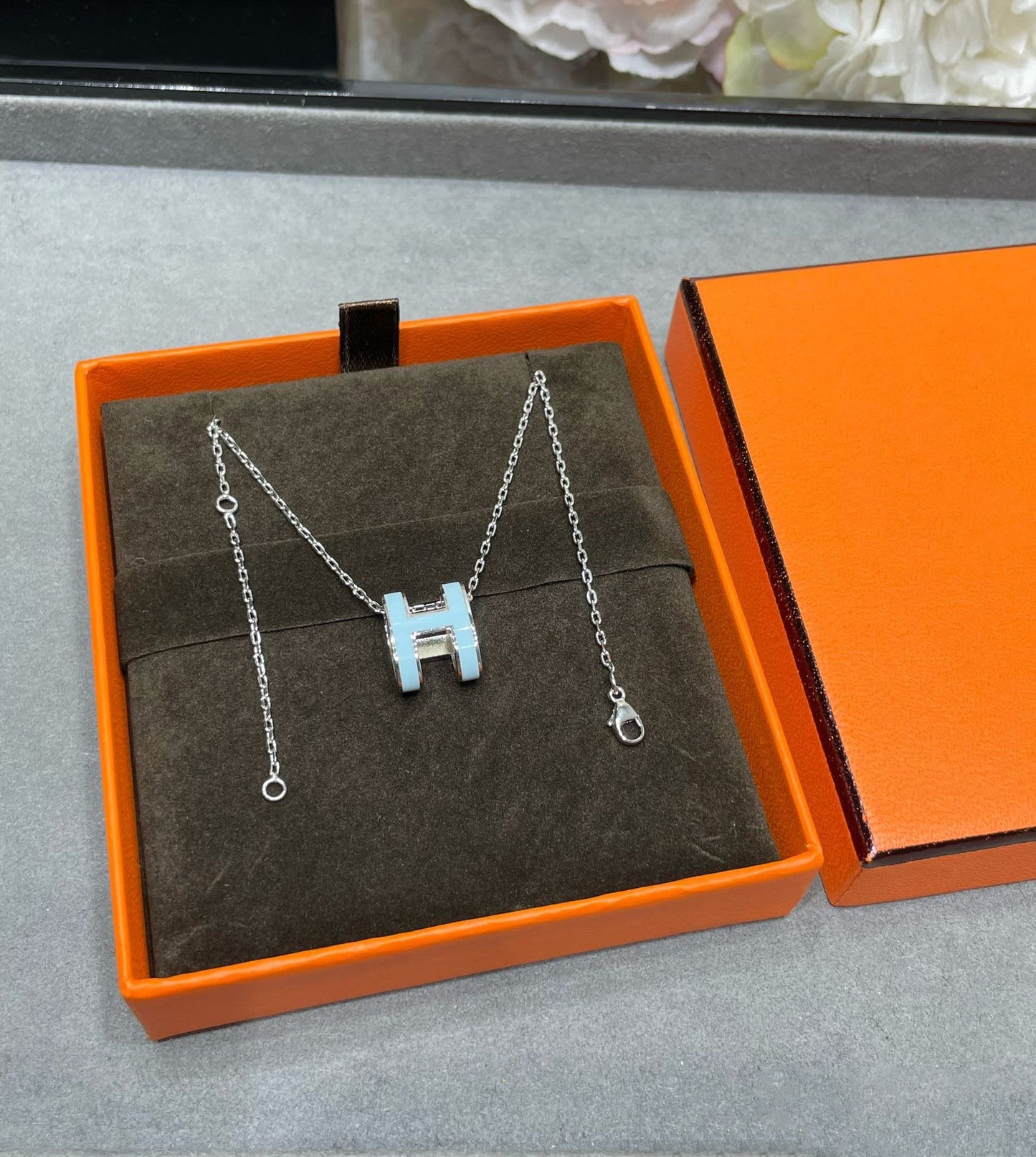 [Together Jewelry]POP H SKY BLUE NECKLACE