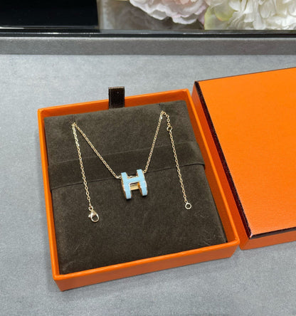 [Together Jewelry]POP H SKY BLUE NECKLACE