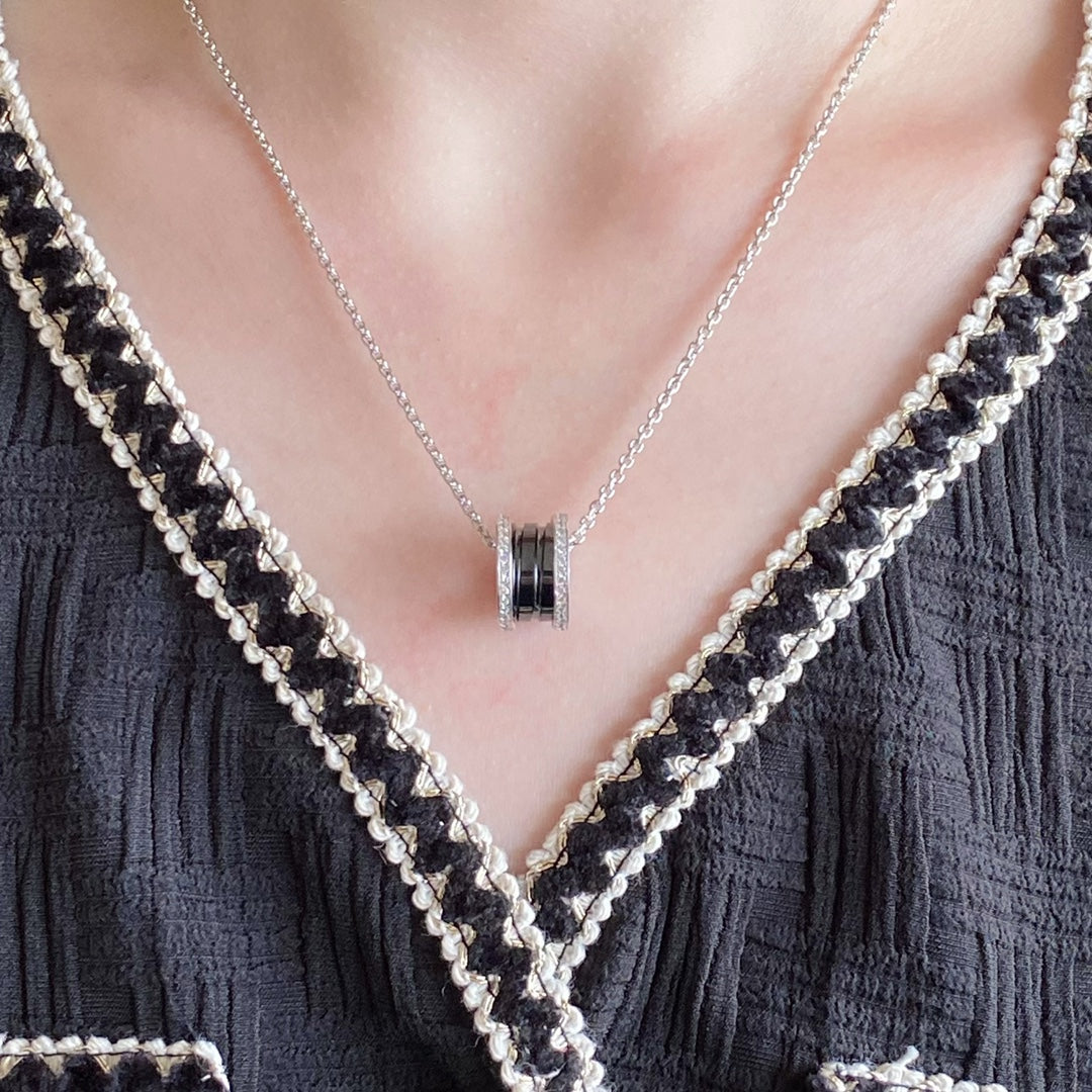 [Together Jewelry]ZERO 1 DIAMOND CERAMIC NECKLACE