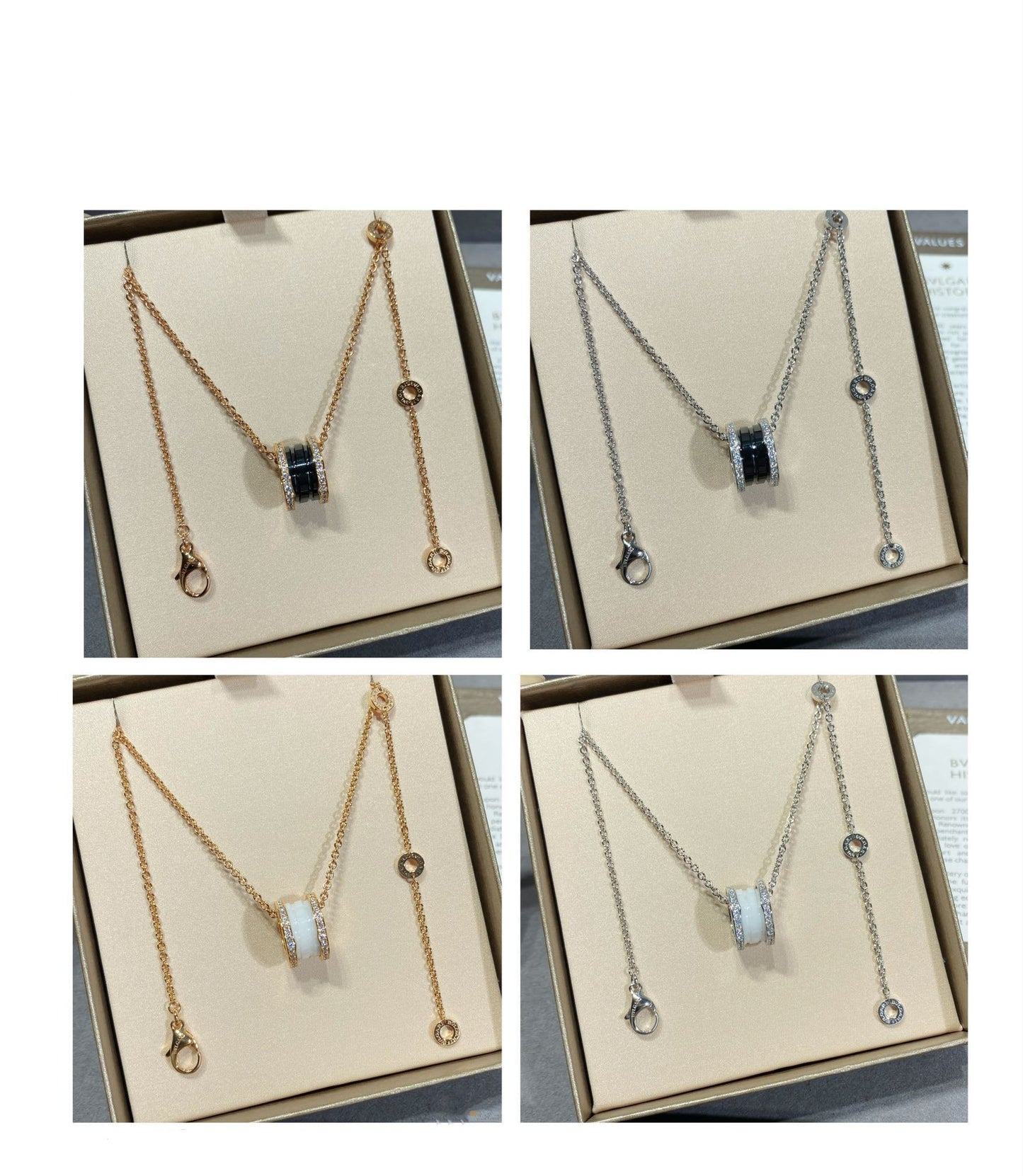 [Together Jewelry]ZERO 1 DIAMOND CERAMIC NECKLACE