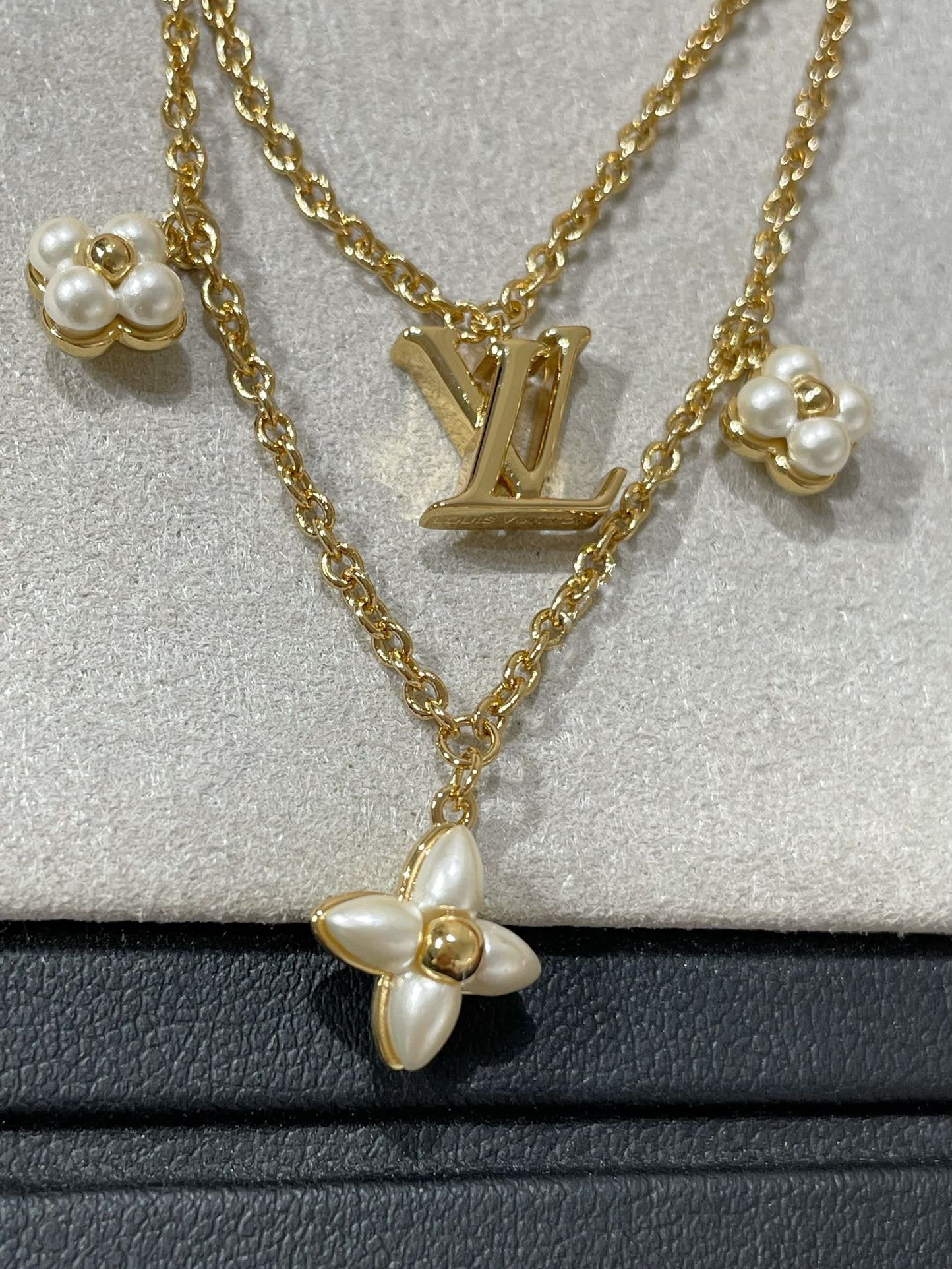 [Together Jewelry]FLOWERGRAM GOLD MOP DOUBLE ROW NECKLACE