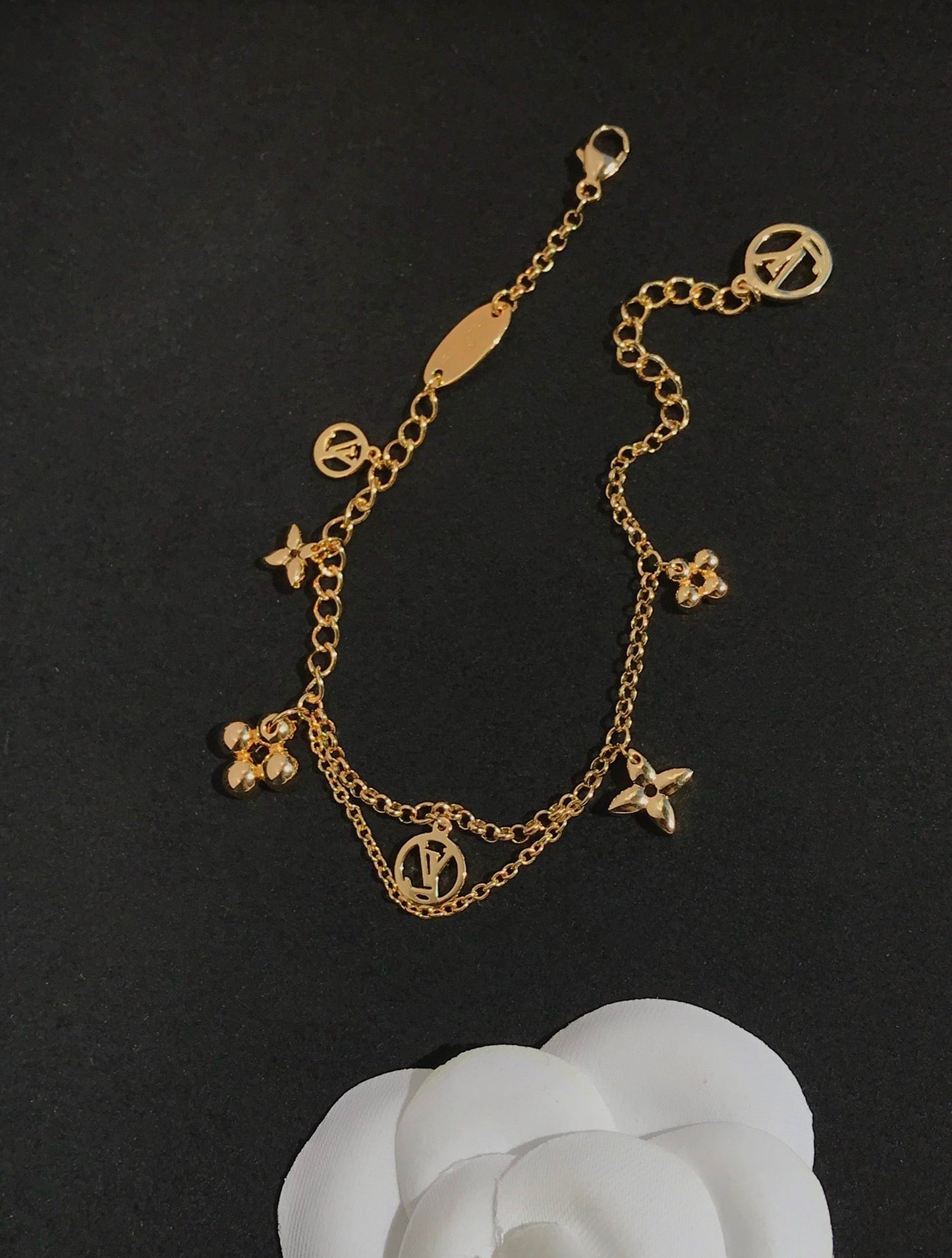 [Together Jewelry]BLOOMING PINK GOLD MOP BRACELET