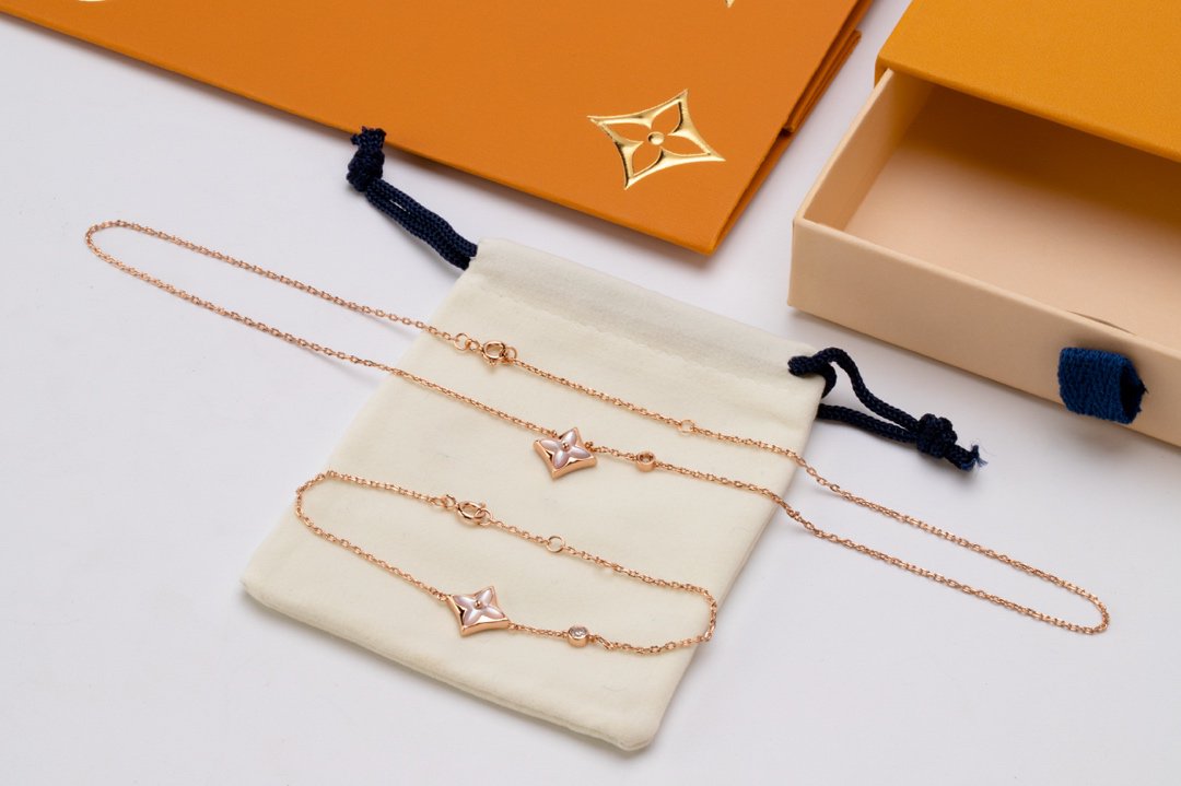 [Together Jewelry]STAR PINK MOP 1 DIAMOND PINK GOLD NECKLACE