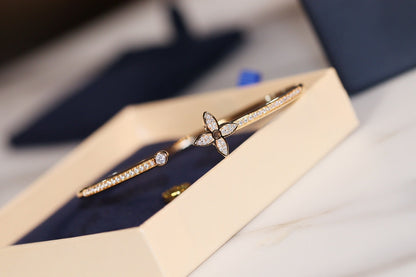 [Together Jewelry]IDYLLE GOLD OPEN BRACELET DIAMOND PAVED