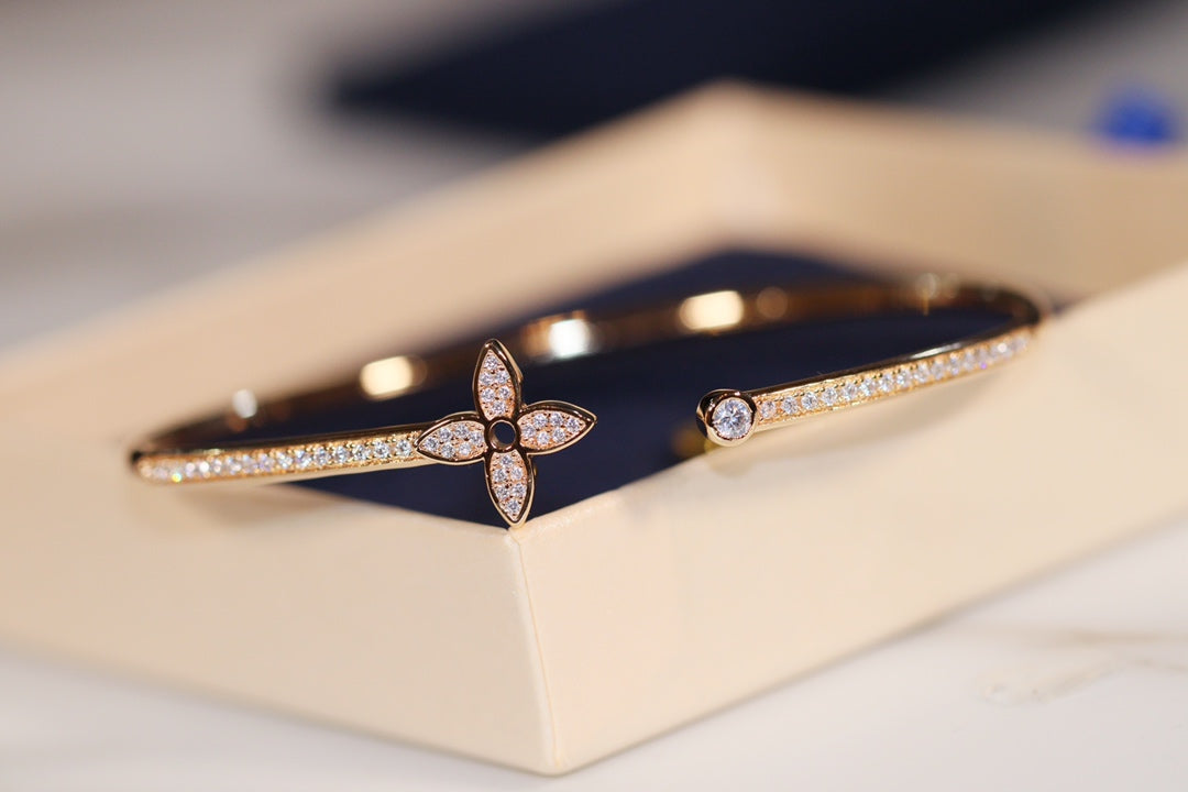 [Together Jewelry]IDYLLE GOLD OPEN BRACELET DIAMOND PAVED