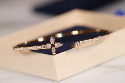 [Together Jewelry]IDYLLE GOLD OPEN BRACELET DIAMOND PAVED