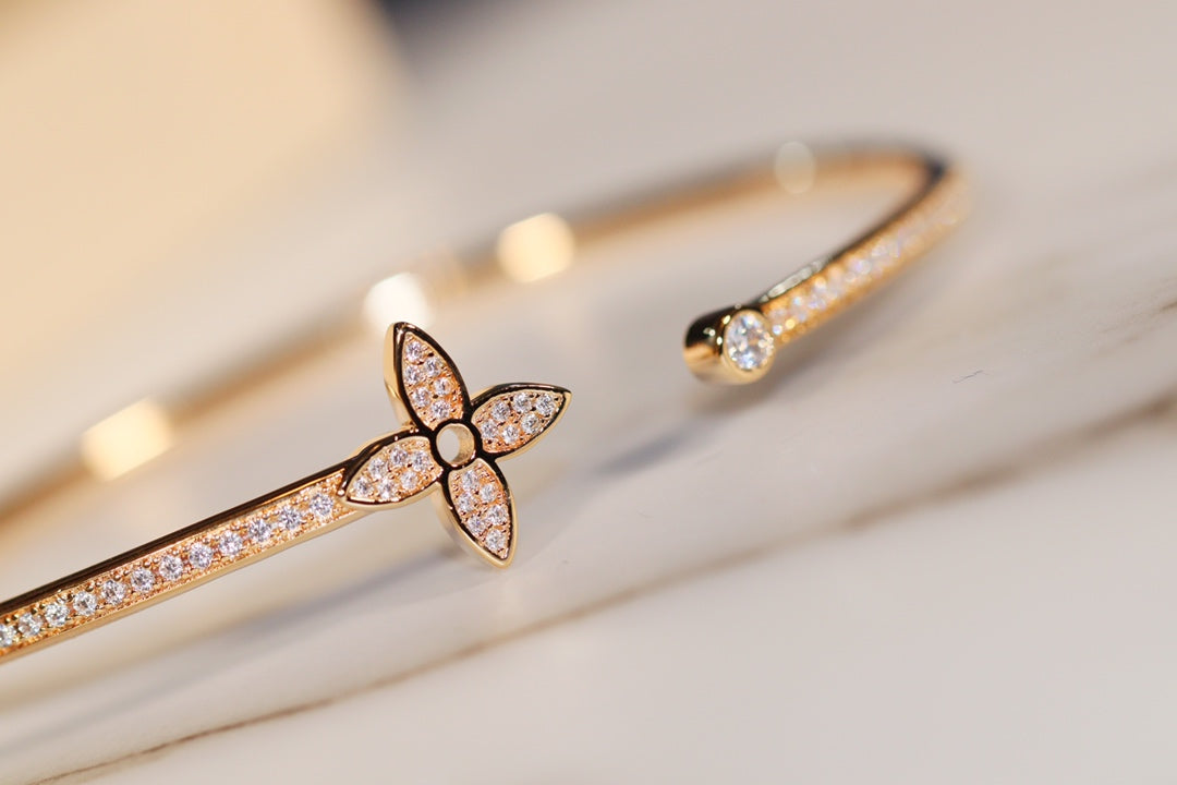 [Together Jewelry]IDYLLE GOLD OPEN BRACELET DIAMOND PAVED