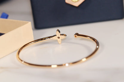 [Together Jewelry]IDYLLE GOLD OPEN BRACELET DIAMOND PAVED