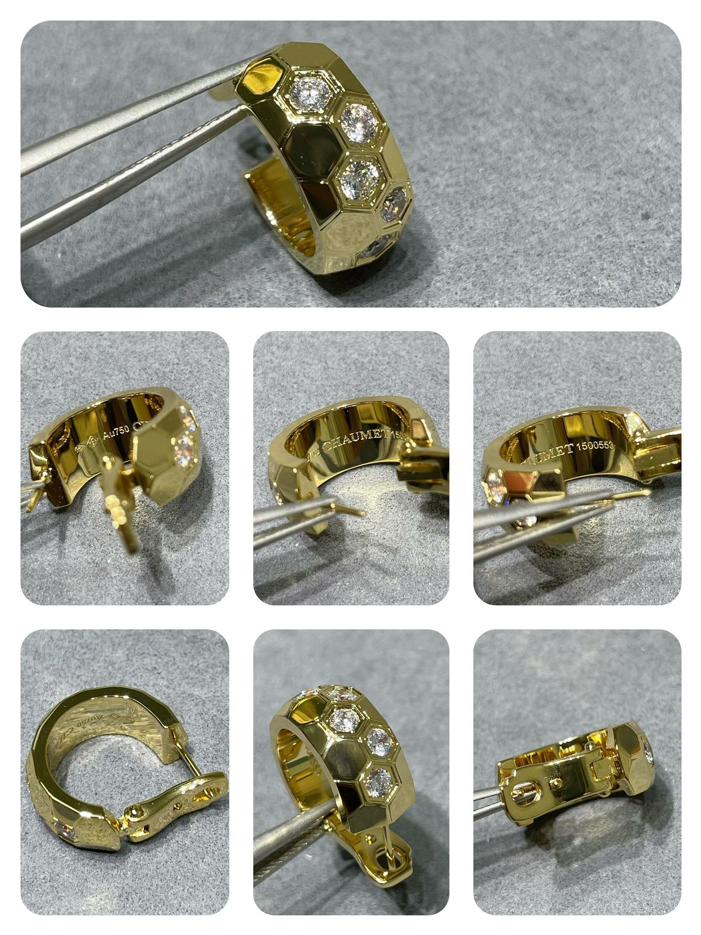 [Together Jewelry]BEE LOVE DIAMOND HOOP EARRINGS