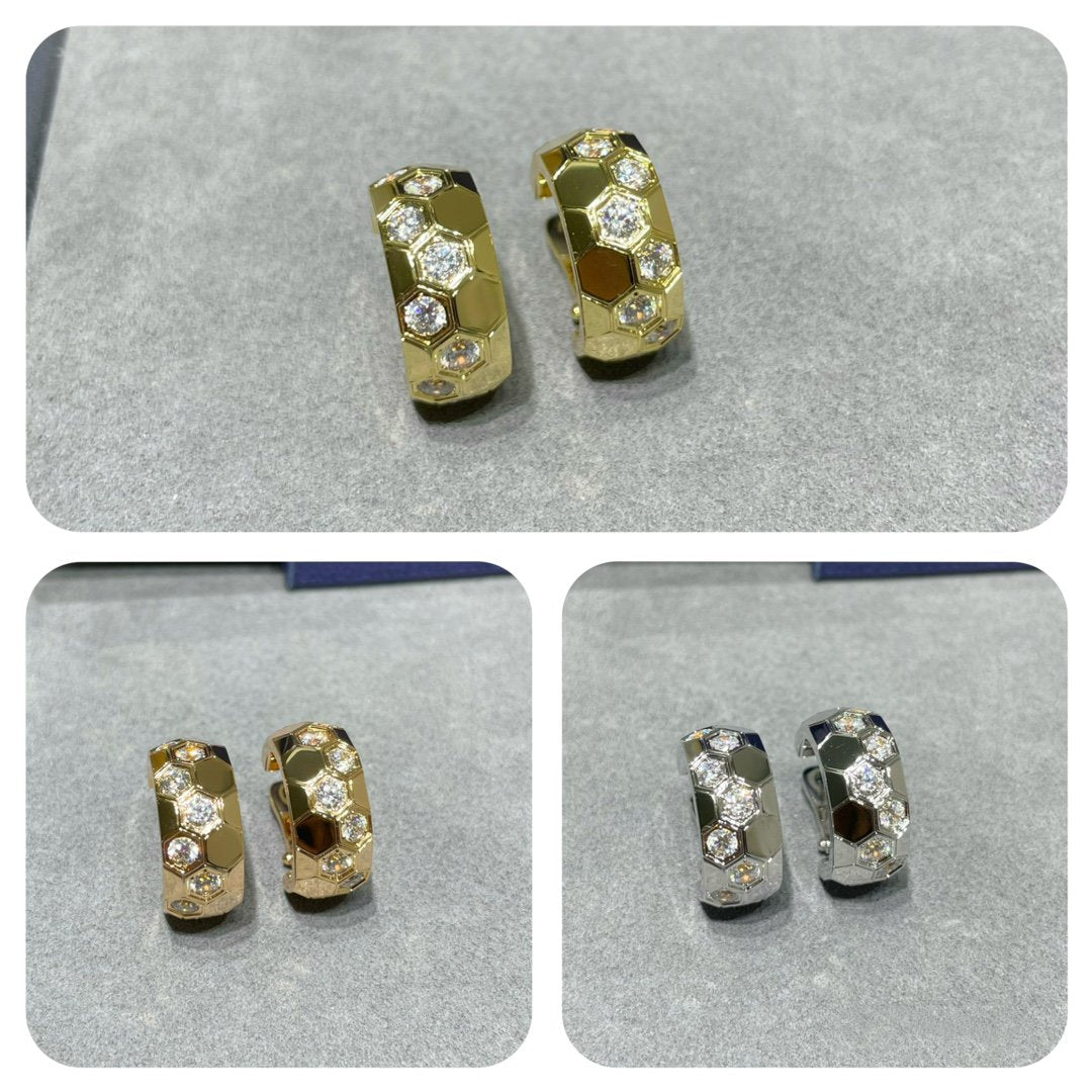 [Together Jewelry]BEE LOVE DIAMOND HOOP EARRINGS