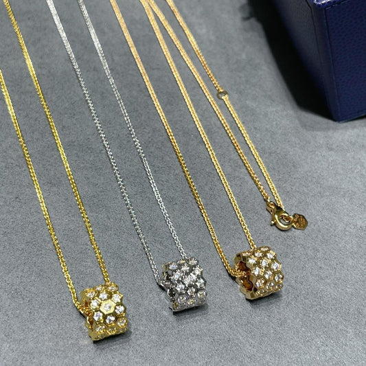 [Together Jewelry]BEE LOVE DIAMOND PAVED 3 ROW NECKLACE