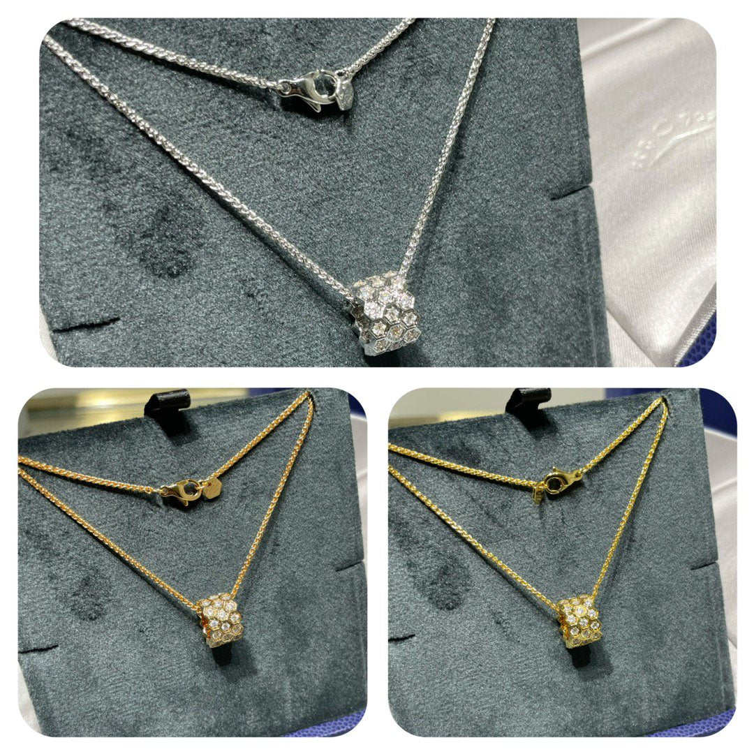 [Together Jewelry]BEE LOVE DIAMOND PAVED 3 ROW NECKLACE