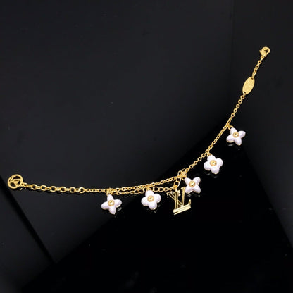 [Together Jewelry]LOGO 6 MOTIF STAR AND SUN GOLD BRACELET