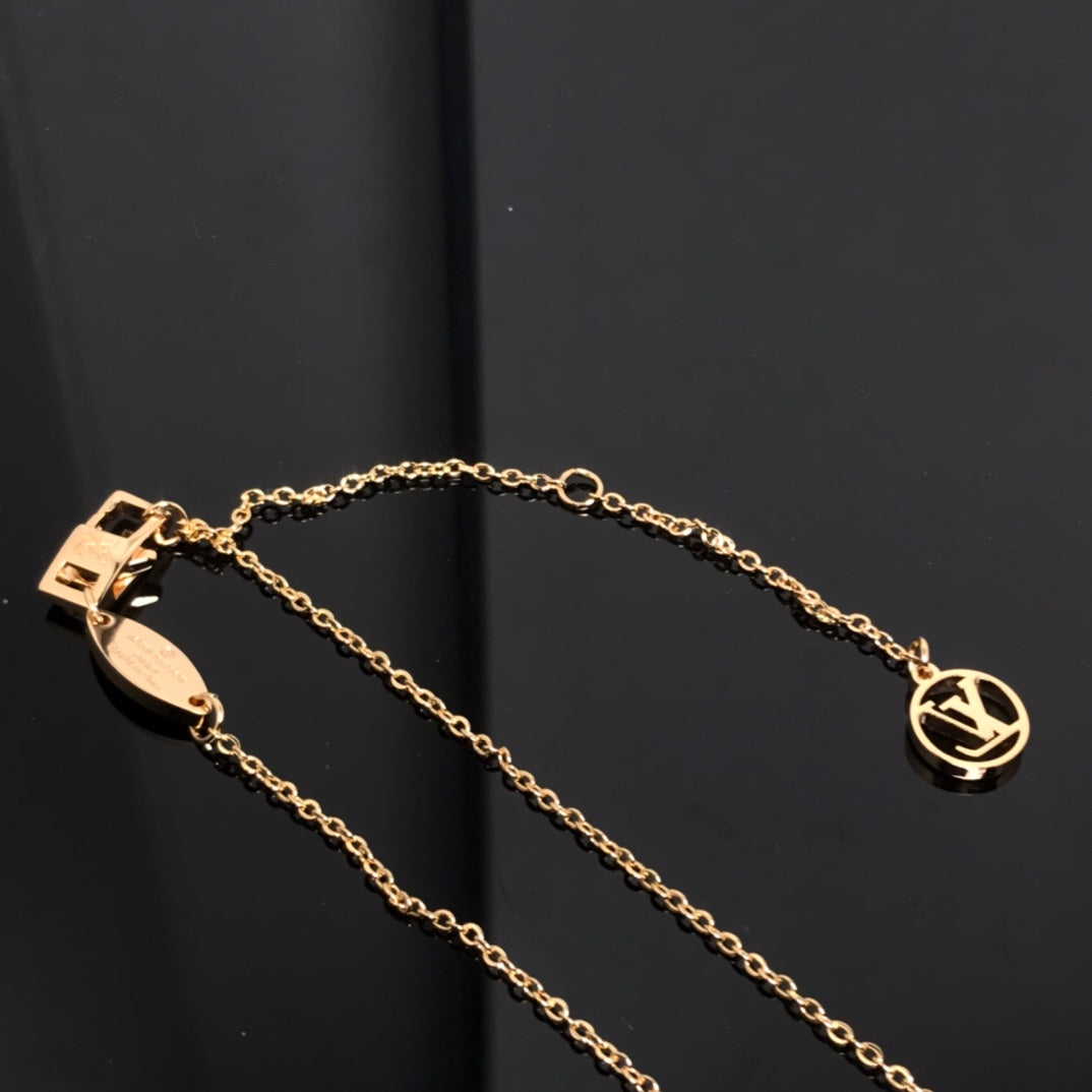 [Together Jewelry]COLOR BLOSSOM PINK MOP SUN GOLD NECKLACE