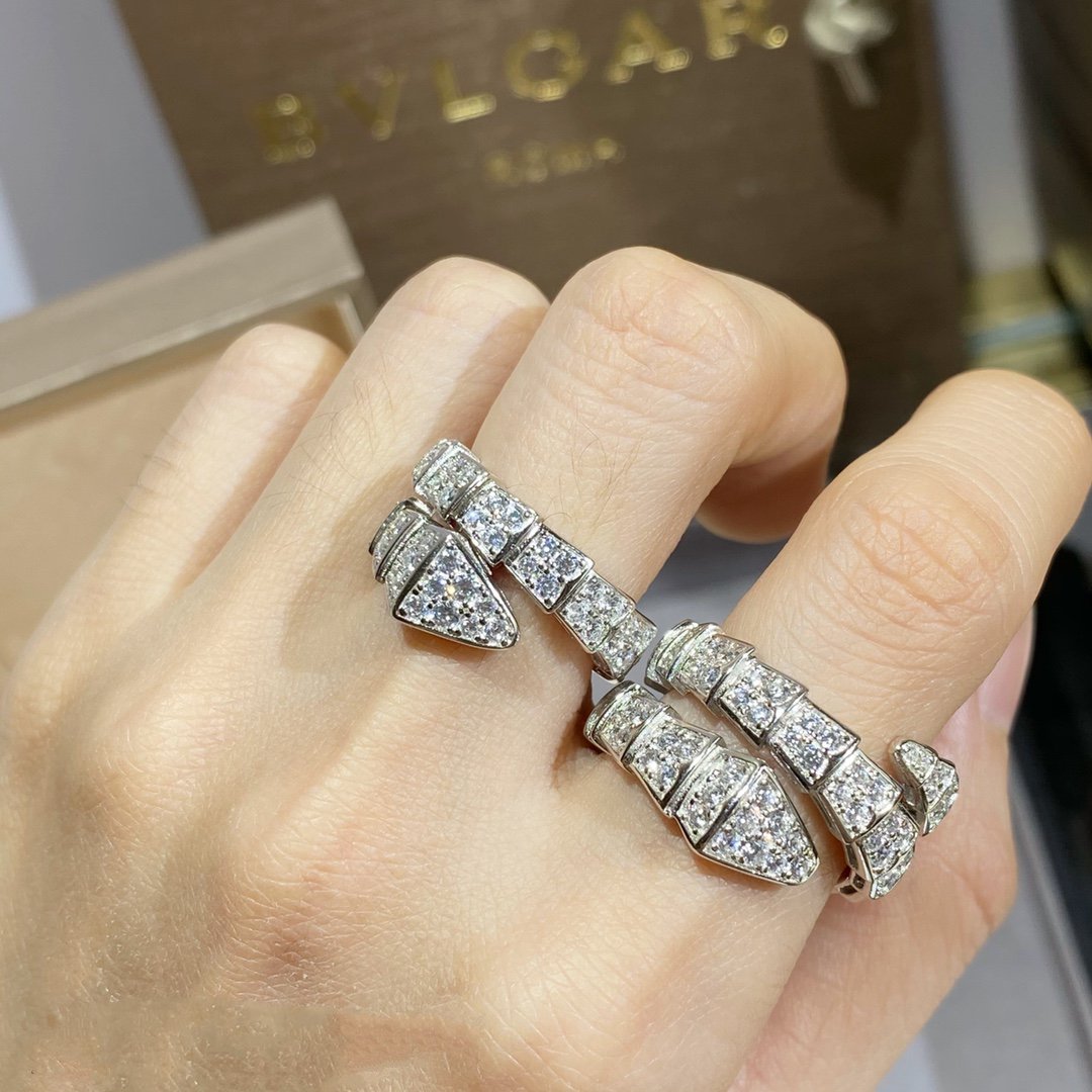 [Together Jewelry]SERPENTI RING SILVER DIAMOND PAVED