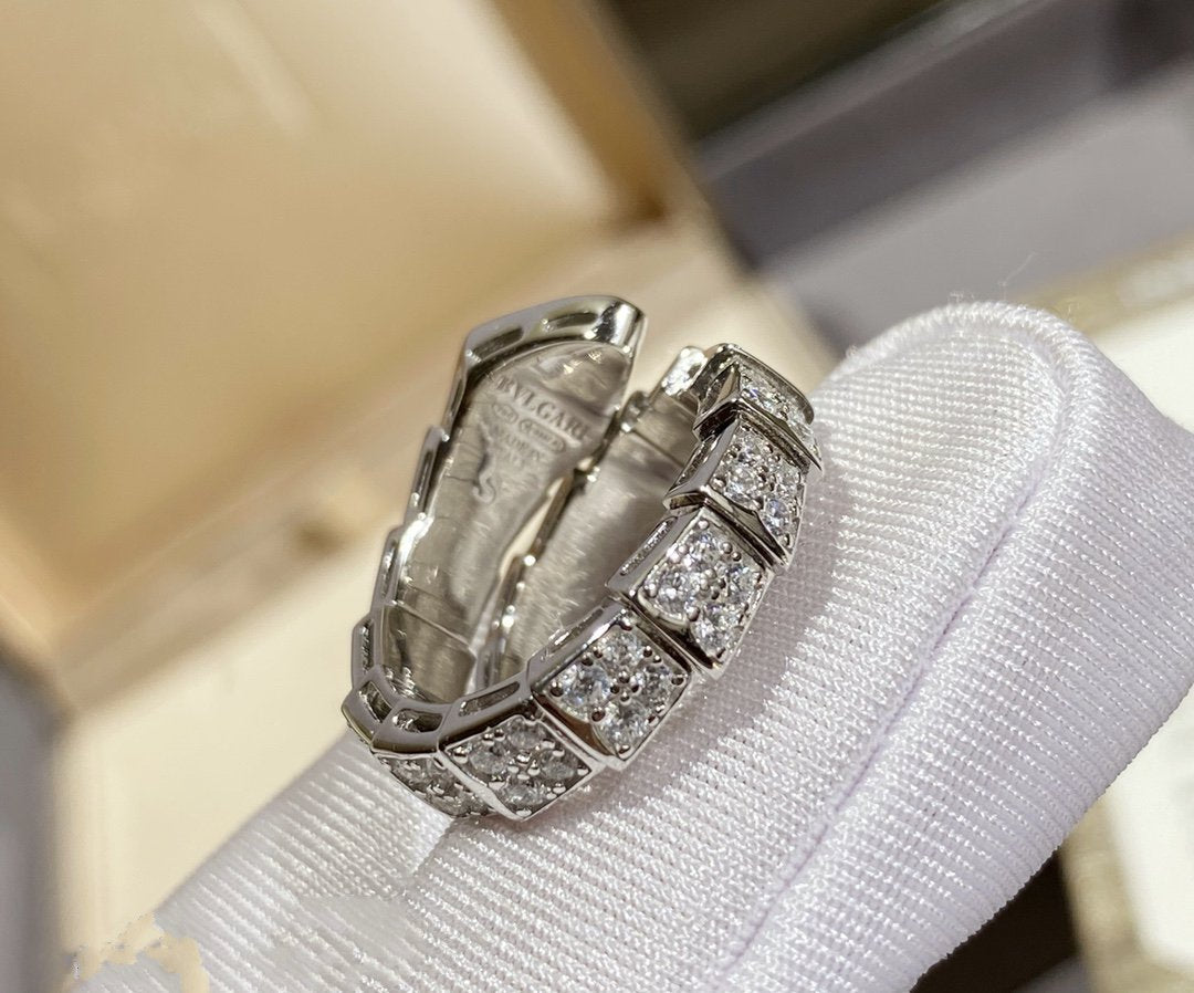 [Together Jewelry]SERPENTI RING SILVER DIAMOND PAVED