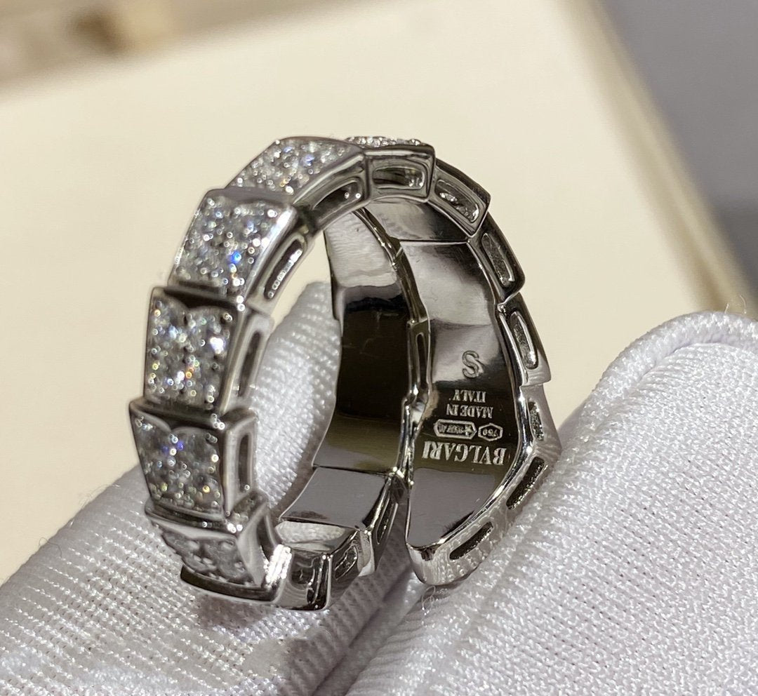 [Together Jewelry]SERPENTI RING SILVER DIAMOND PAVED