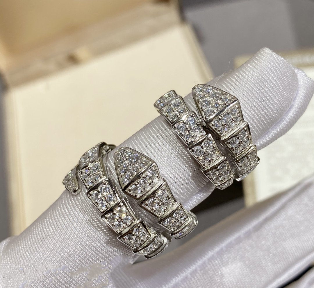[Together Jewelry]SERPENTI RING SILVER DIAMOND PAVED