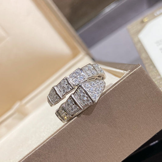 [Together Jewelry]SERPENTI RING SILVER DIAMOND PAVED