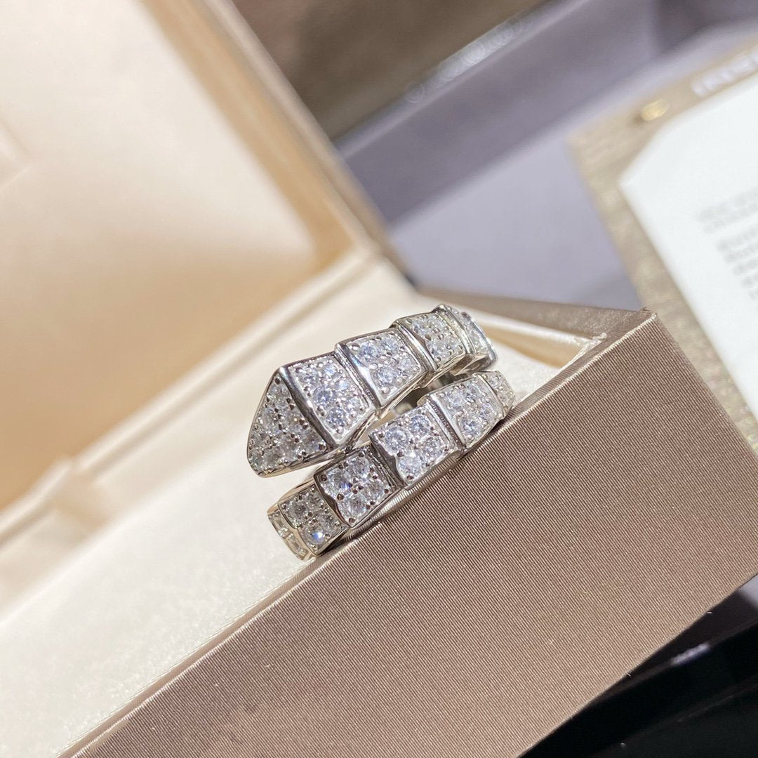 [Together Jewelry]SERPENTI RING SILVER DIAMOND PAVED