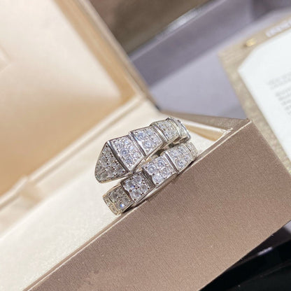 [Together Jewelry]SERPENTI RING SILVER DIAMOND PAVED