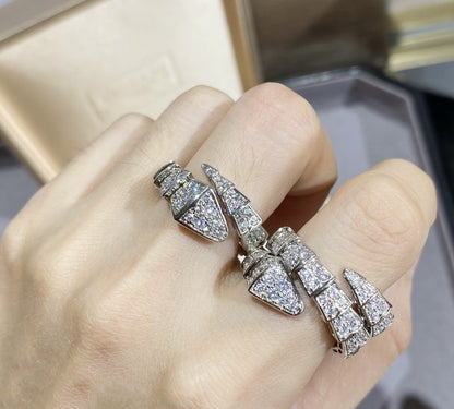 [Together Jewelry]SERPENTI LARGE RING SILVER DIAMOND PAVED