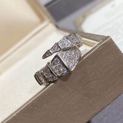 [Together Jewelry]SERPENTI LARGE RING SILVER DIAMOND PAVED