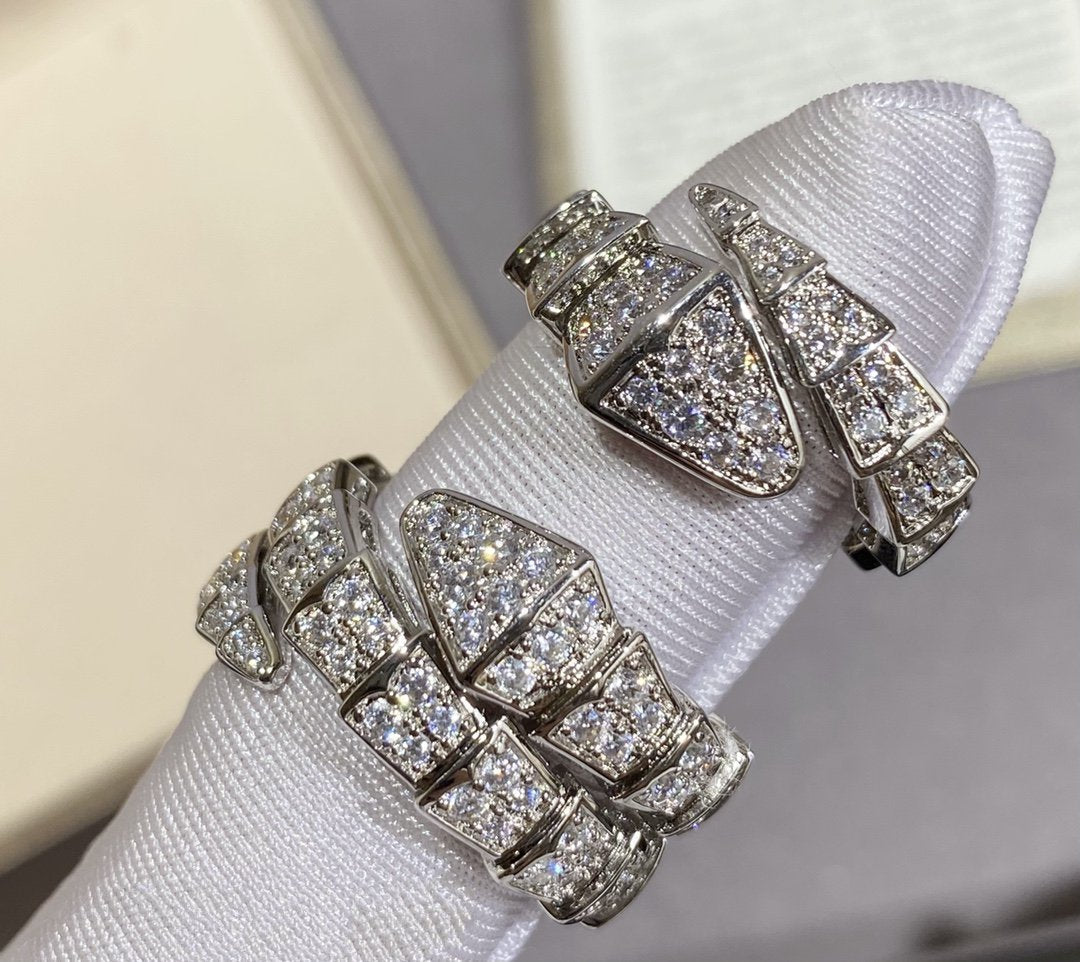 [Together Jewelry]SERPENTI LARGE RING SILVER DIAMOND PAVED